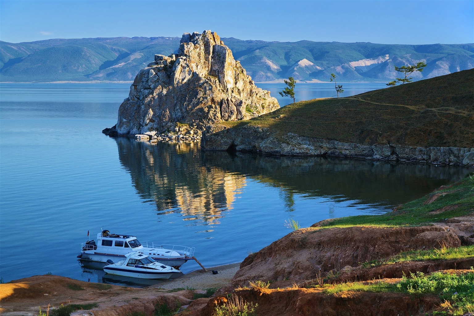 Beautiful view on the Trans Siberian Railway trip