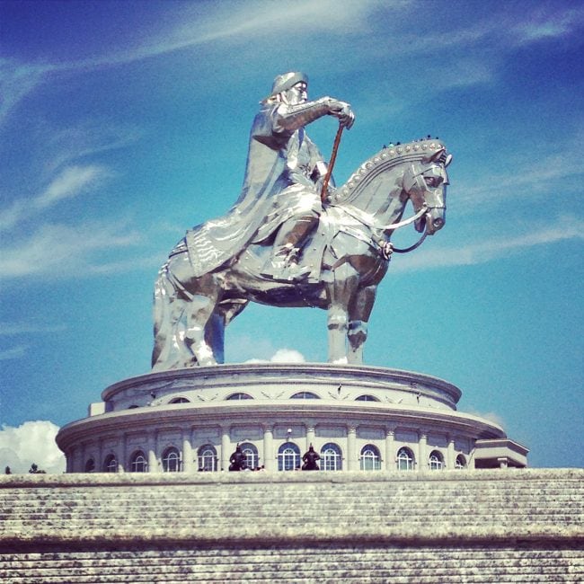 Riding the Genghis Khan Equestrian Statue in Mongolia