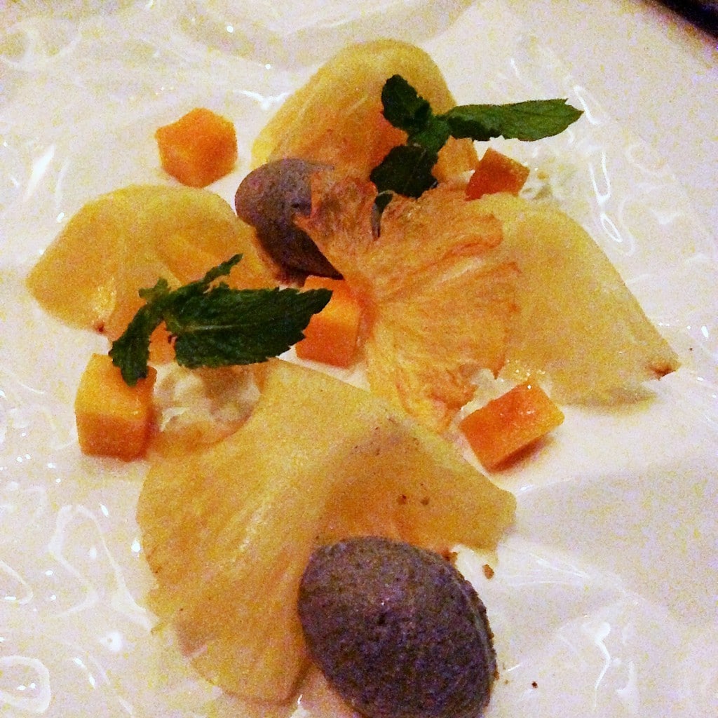 Pineapple desert at Temple Restaurant Beijing