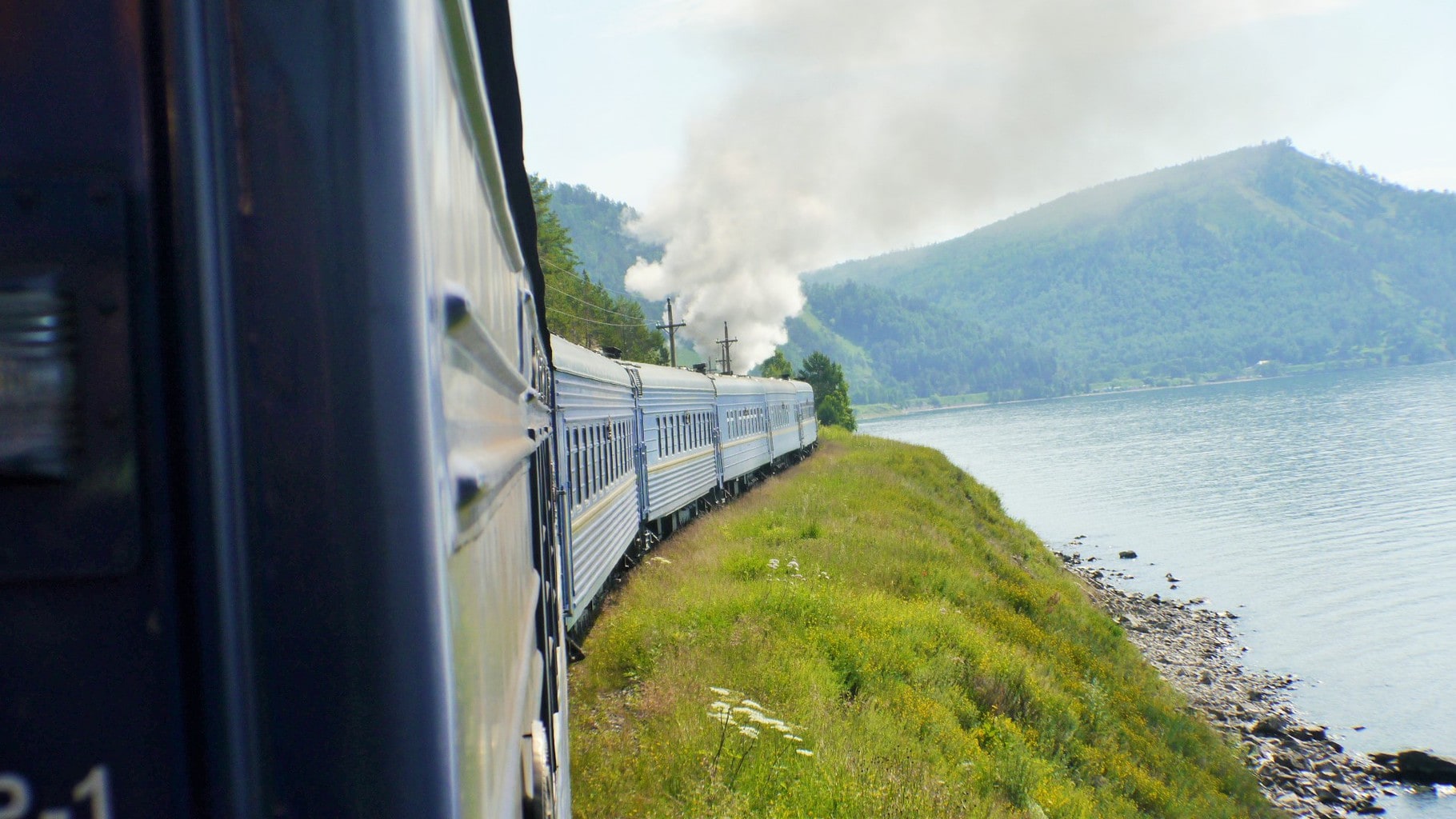 View from the window of the Golden Eagle Trans Siberian