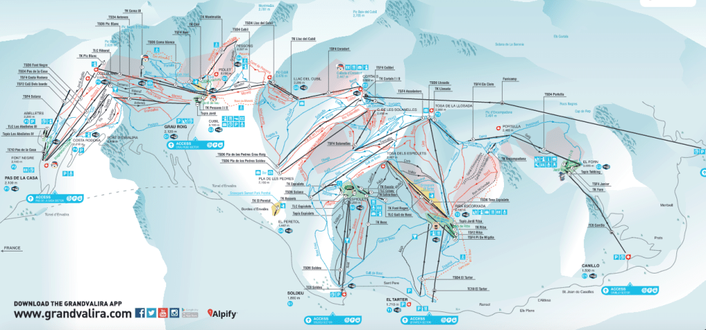 Grandvalira map 