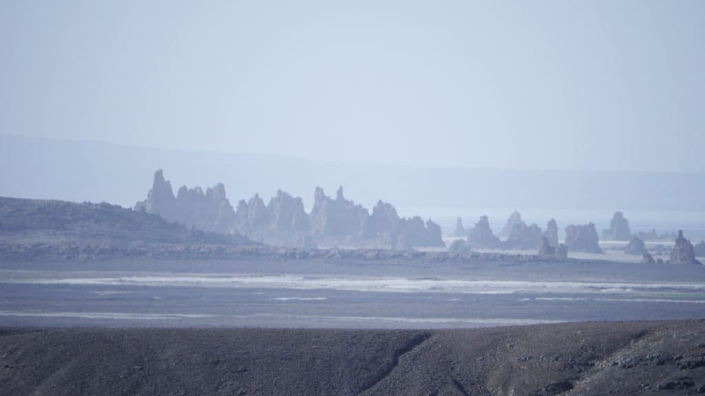 Approaching Lake Abbe