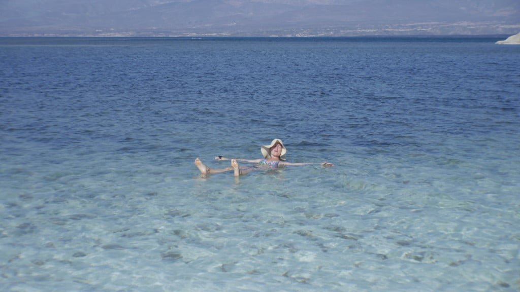 Floating in Lake Assal