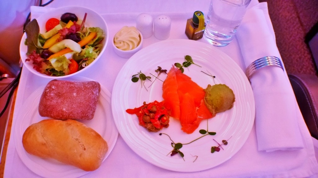Emirates A380 food