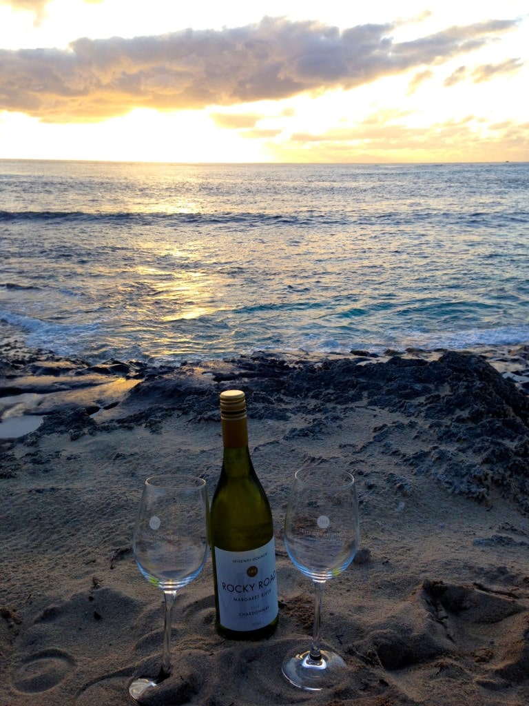 Enjoying the sunset at Margaret River