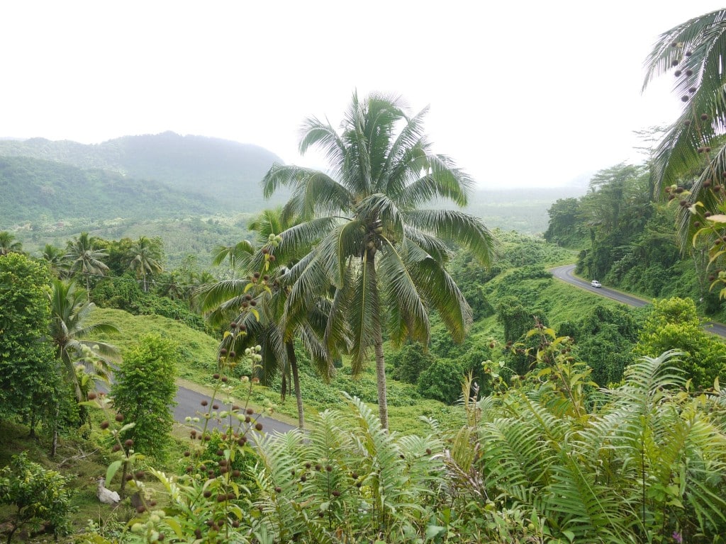 Lush interior of Samoa