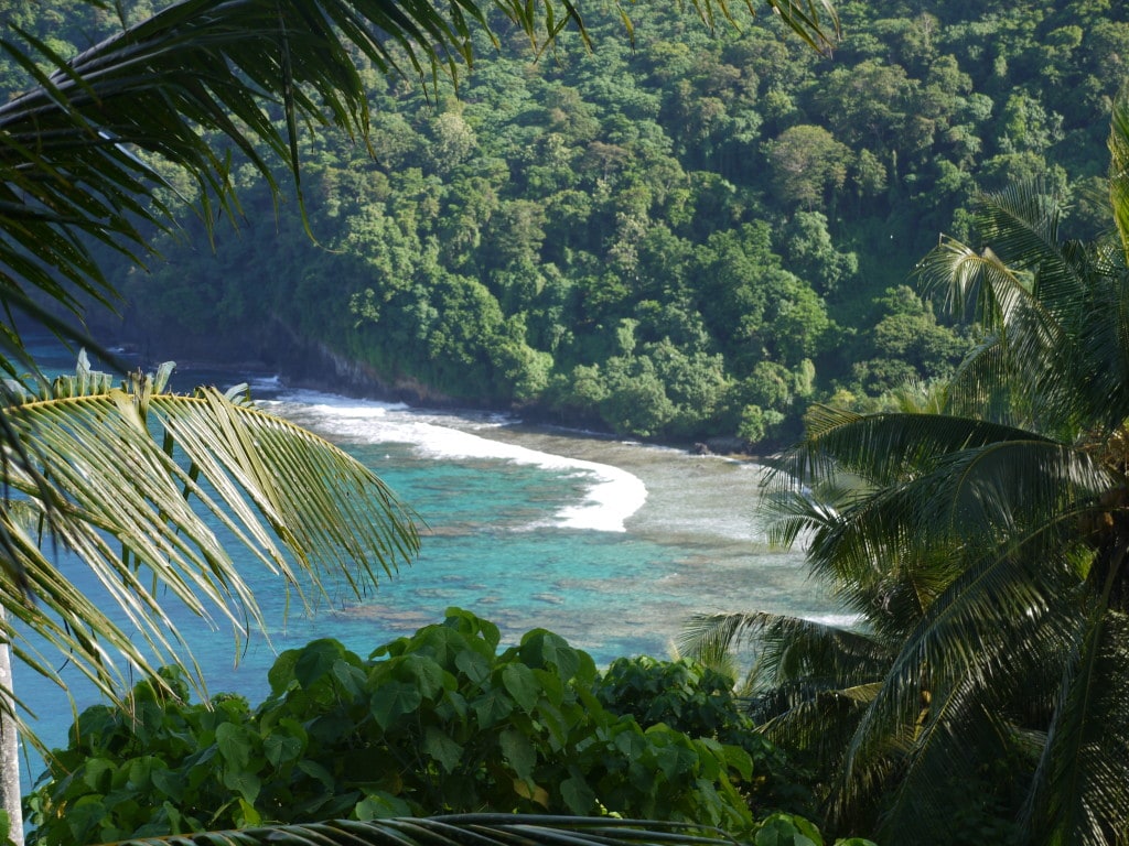 No sandy beaches on American Samoa