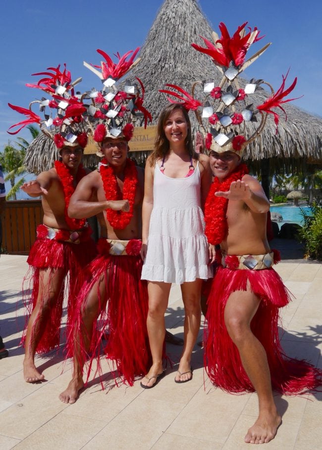 "The Polynesian dancers in Tahiti"