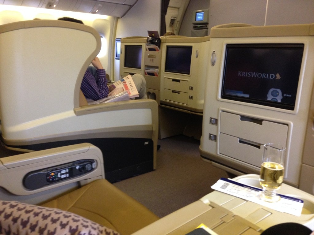 Business class seat Singapore