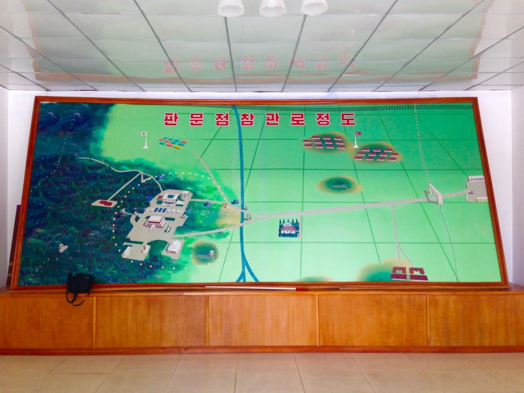 Map of the DMZ in North Korea