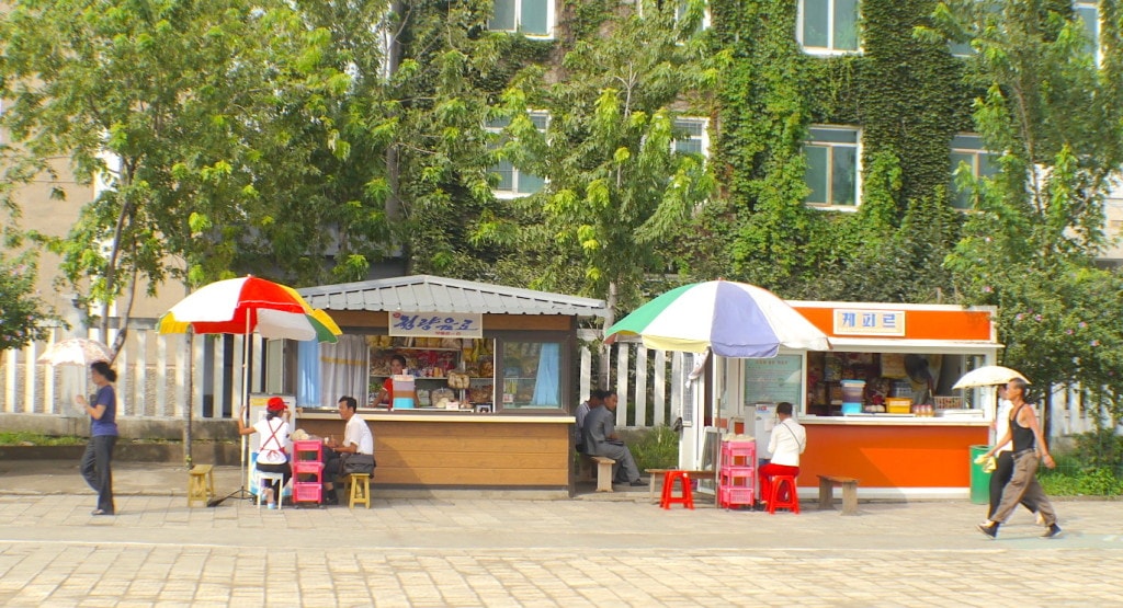 Street food in Pyongyang