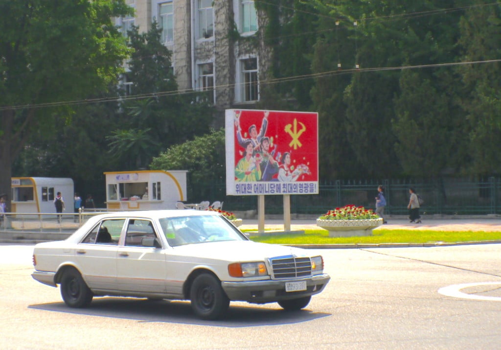 Modern cars in Pyongyang