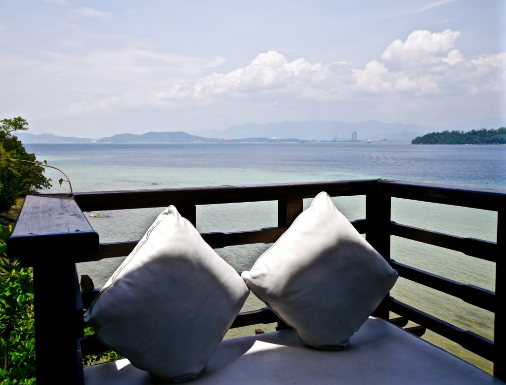 Gaya Island Resort veranda lounge