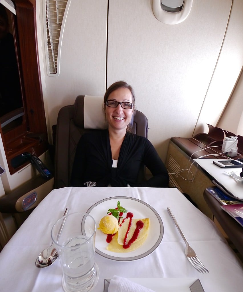 The large table for two on Singapore Airlines Suites