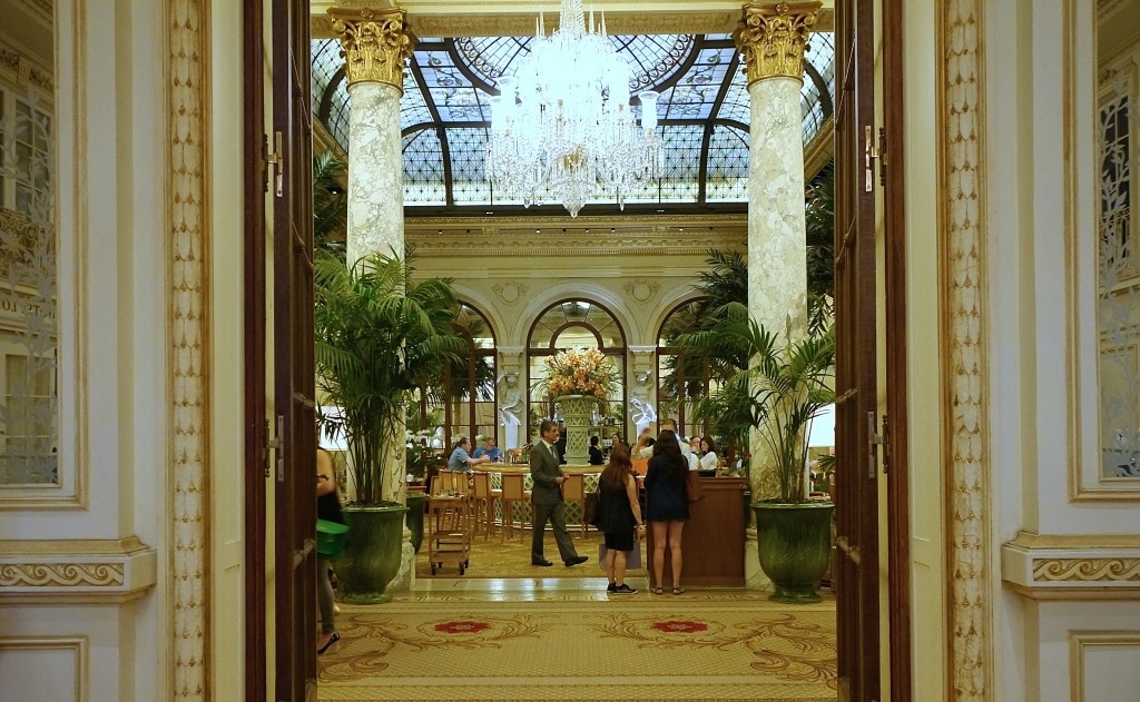 The entrance to The Palm Court