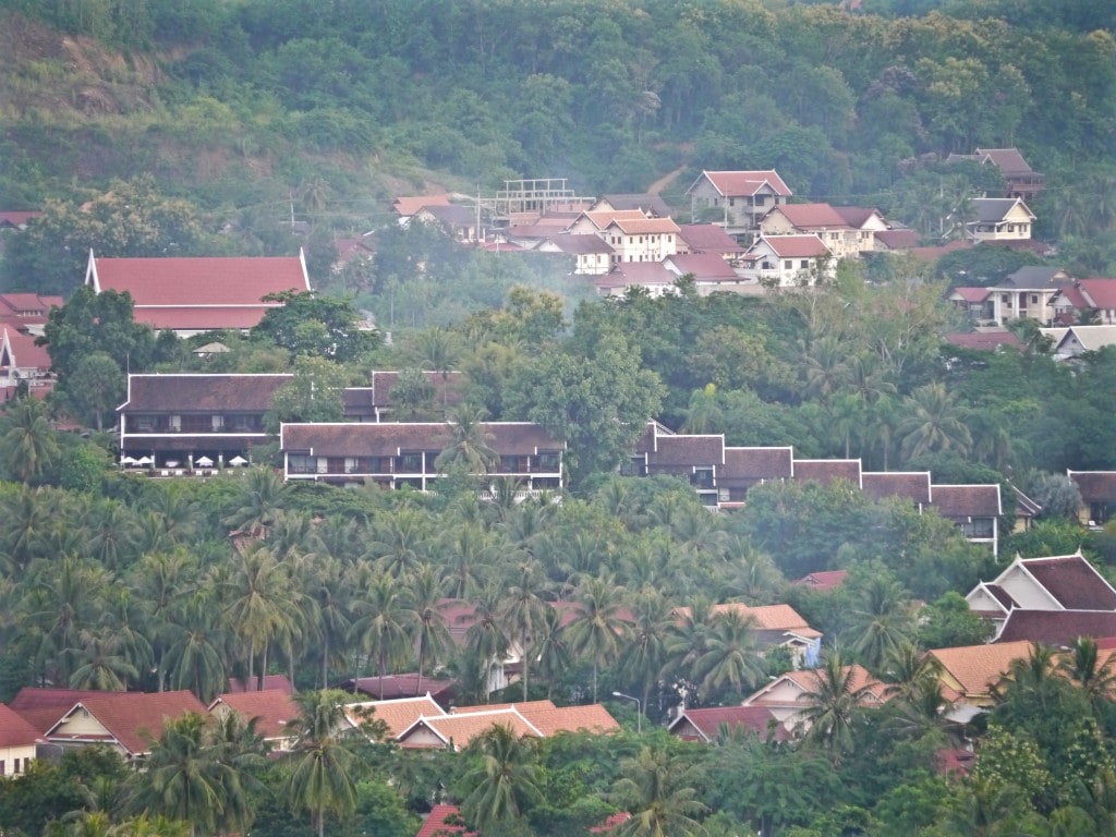 View of the hotel from Phou Si