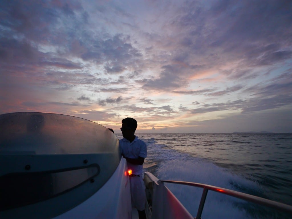 Sunset champagne cruise Soneva Kiri