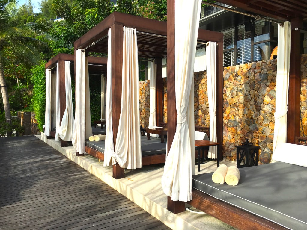 Private cabanas at Conrad Koh Samui