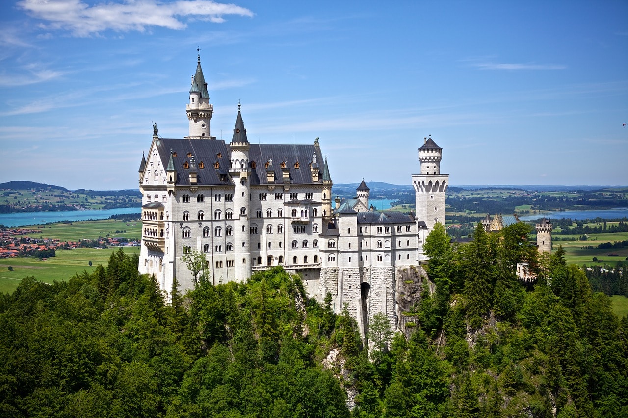 Neuschwanstein Castle in summer