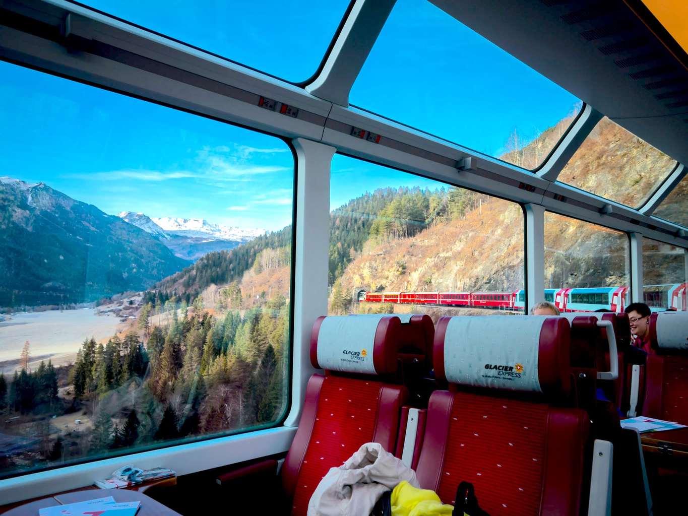Beautiful scenery on the Glacier Express