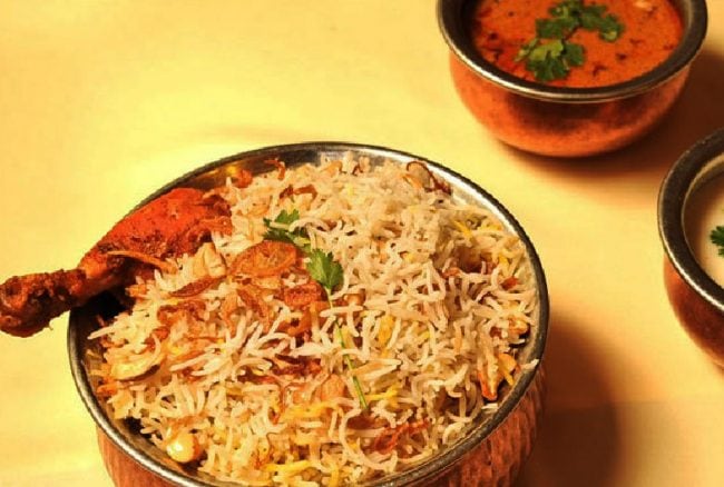 "Paradise chicken biryani"