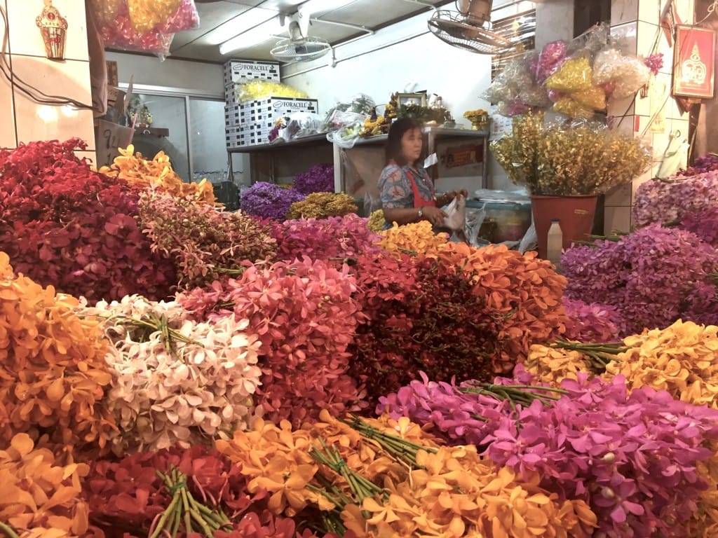 Bangkok Flower market vendor