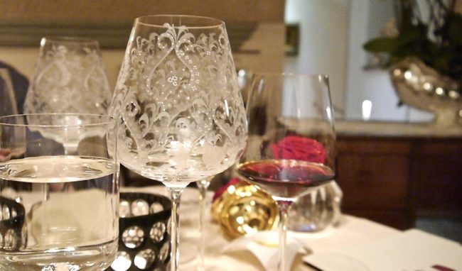 Enoteca Pinchiorri especially designed wine glasses