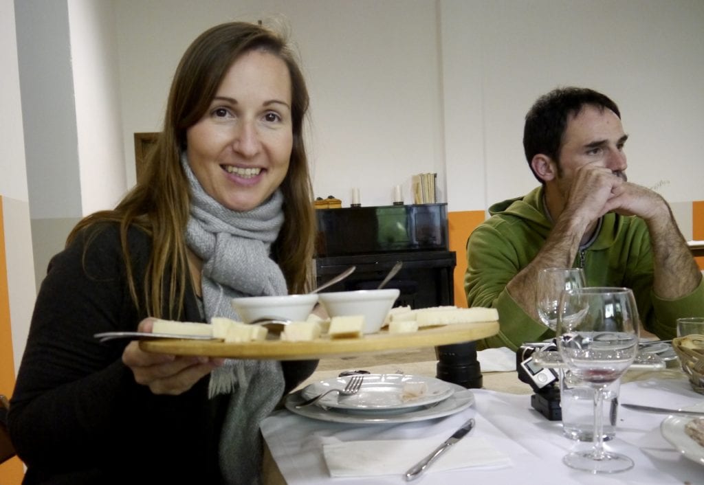 Cheese board at Tenuta di Paganico