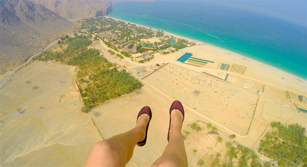 Paragliding on Zighy Bay