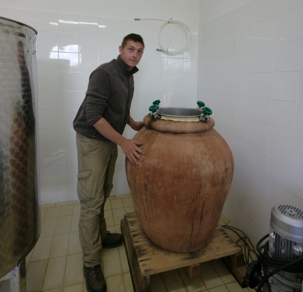 Podere Erica terracotta jars for biodynamic wines