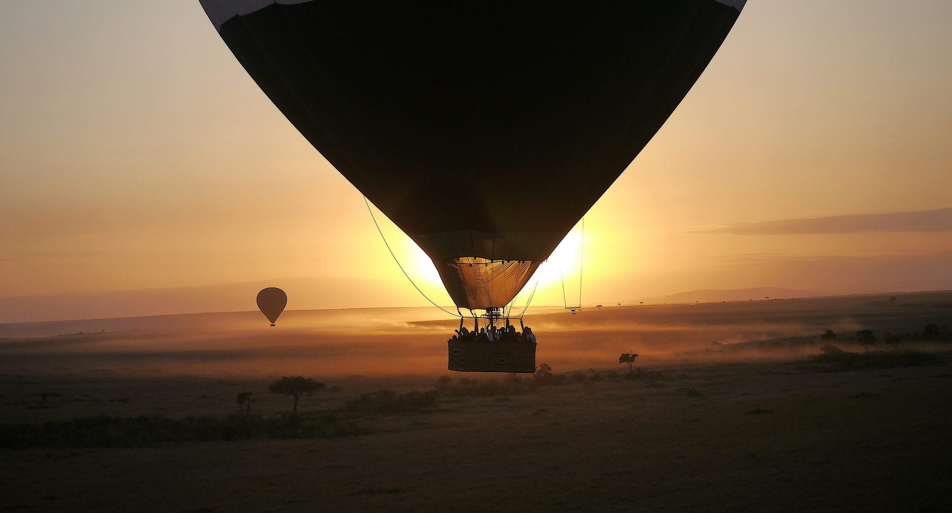 Hot air balloon over the Maasai Mara