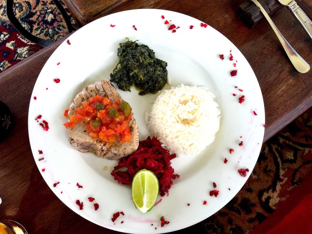 Spiced fresh seafood in Zanzibar