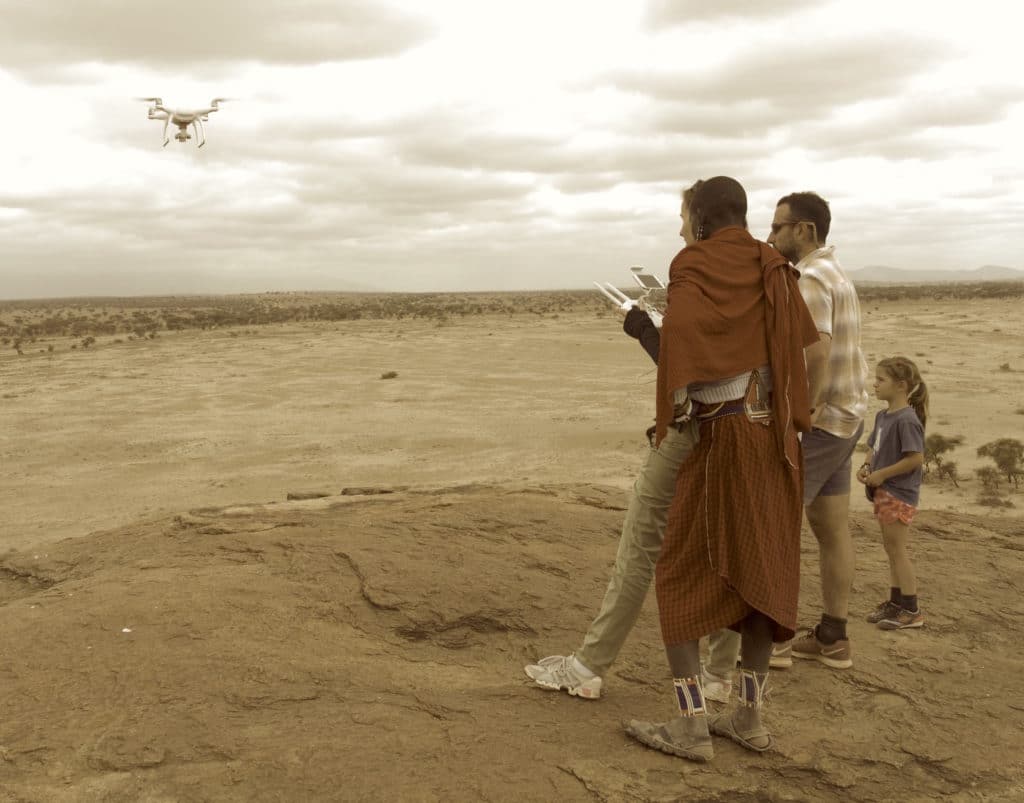 Flying the drone with the Maasai in Amboseli