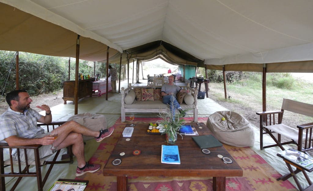 Mobile tented camp common tent