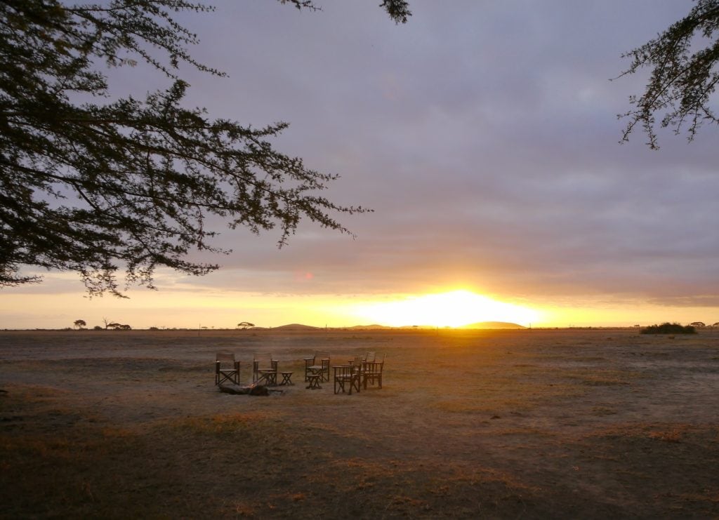 The end of a typical day on safari