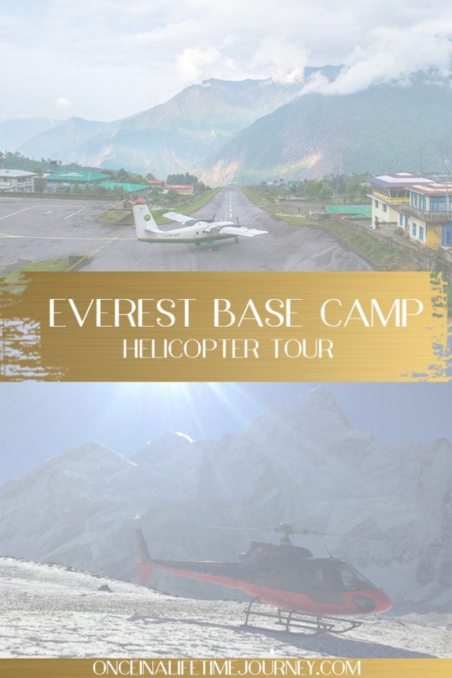 Everest base camp helicopter tour pin