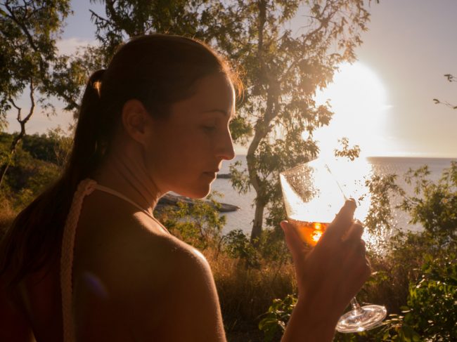 Sunset drinks at Lizard Island Resort