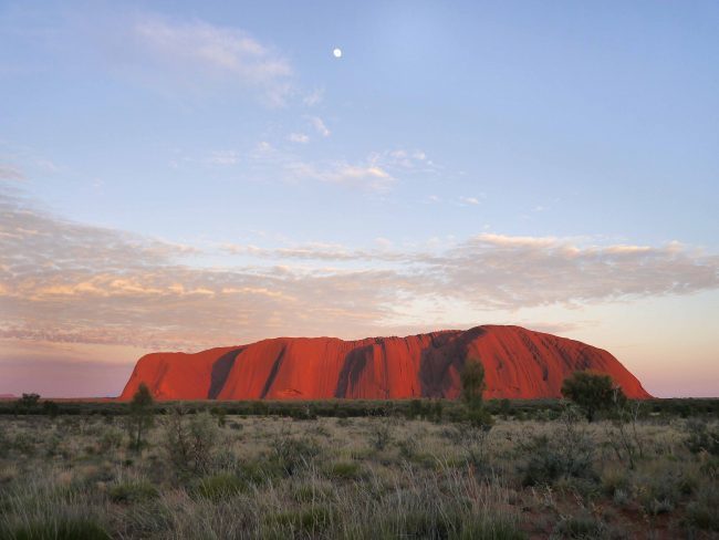 "Uluru Ayers Rock at sunrise"