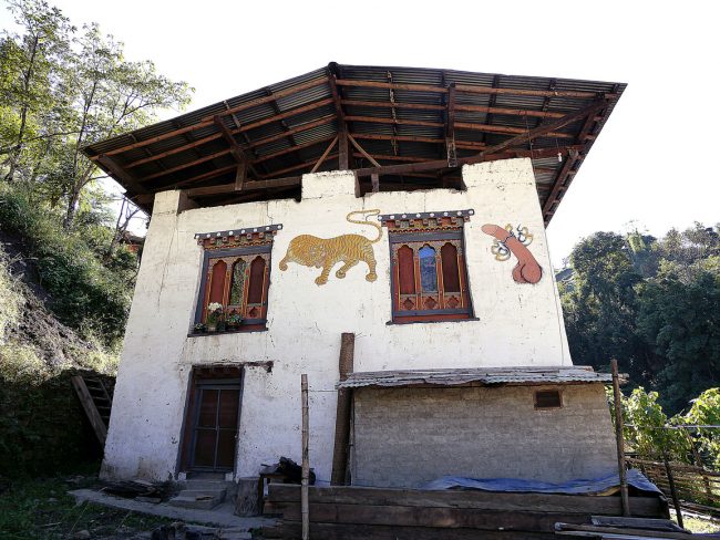 House paintings in Bhutan