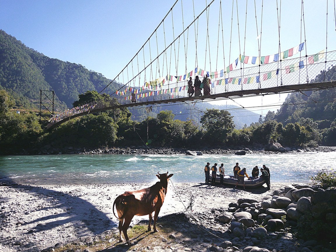 White water rafting in Punakha