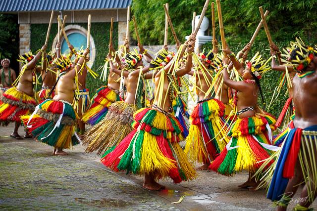 Traditional dancers in Yap