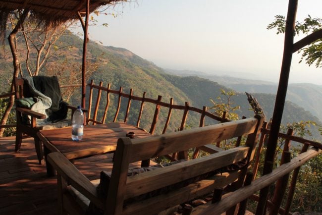 View from a chalet in Lukwe near Livingstonia