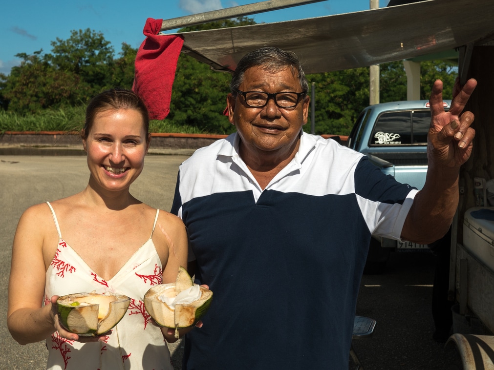 Creator of coconut sashimi in Guam