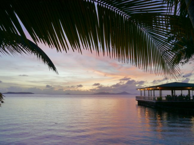 Sunset on Blue Lagoon resort Chuuk