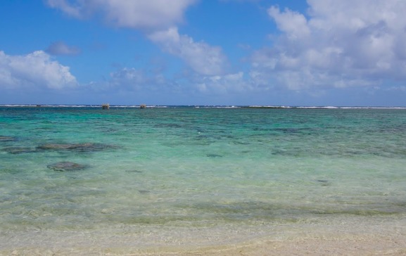 The beach in front of Jeff's Pirates Cove