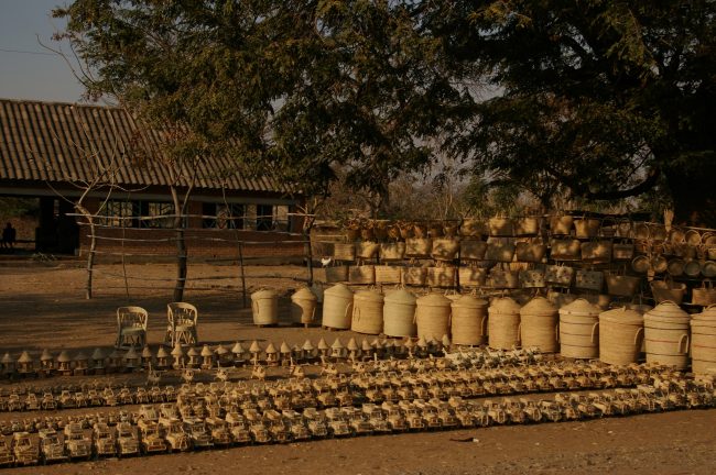 Shopping for local curios in Malawi