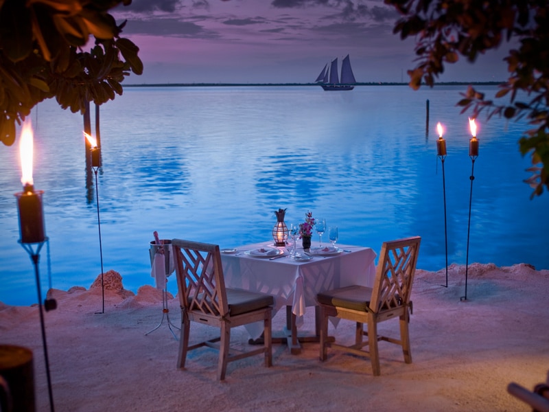 Sunset private dining at Little Palm Island Resort & Spa