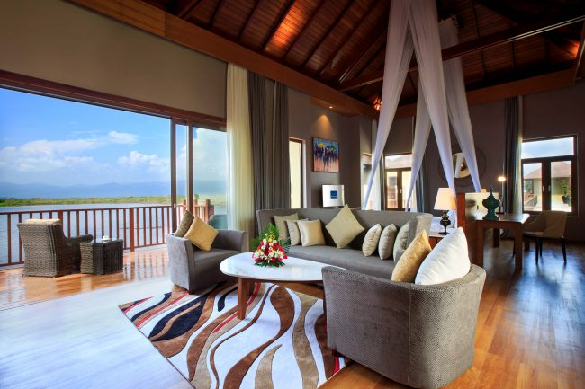 Interior of the villas at the Novotel Inle Lake Myat Min