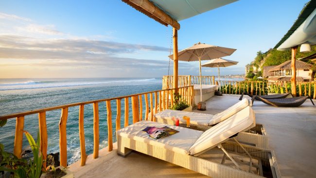 Villa Impossibles, Pecatu, Bali - Terrace in front of bedrooms one and two