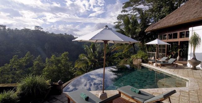 Villa Melati pool view